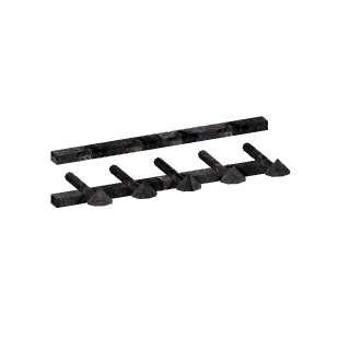 Prévia 3D de Barreira de espinhos de ferro
