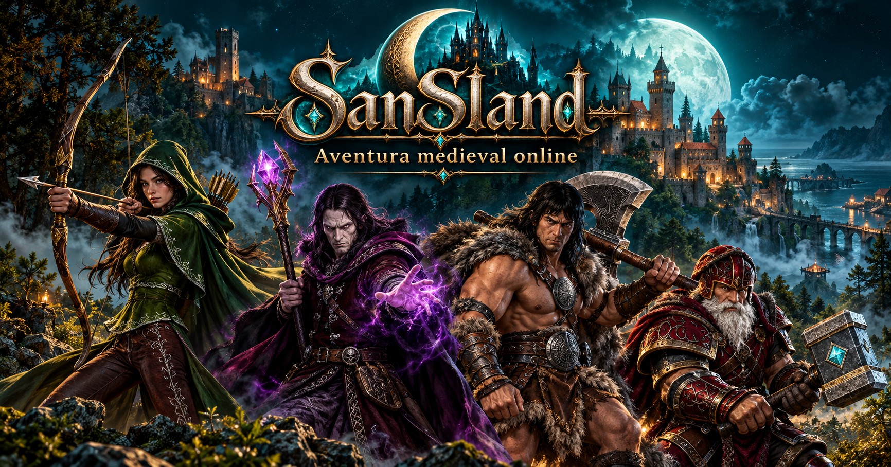 Heróis de SanSland sob a Lua